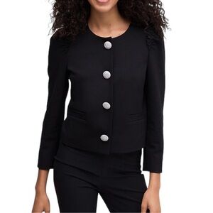 Kate spade Black Rhinestone Button Blazer Evening Jacket Black Size 8